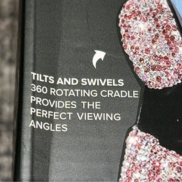 BEBE Bling Car Mount Crystal Dashboard Phone Holder Up to 4” W 360 Full Rotation - Picture 6 of 12